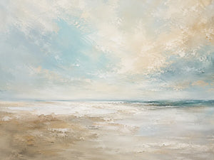 Pale Surf Coastal Wall Art room scene 1 | Oildeco
