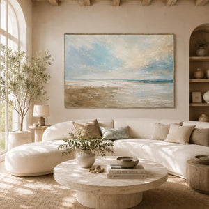 Pale Surf Coastal Wall Art room scene 2 | Oildeco