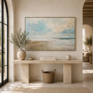 Pale Surf Coastal Wall Art room scene 5 | Oildeco