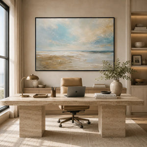 Pale Surf Coastal Wall Art room scene 6 | Oildeco