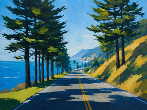 Pine Road Landscape Wall Art room scene 1 | Oildeco