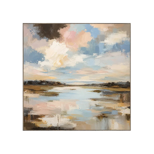 Cloud Marsh Landscape Wall Art | Oildeco