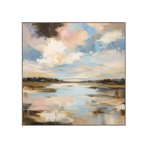 Cloud Marsh Landscape Wall Art | Oildeco