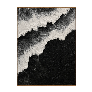 Monochrome Ridge Abstract Wall Art | OILDECO