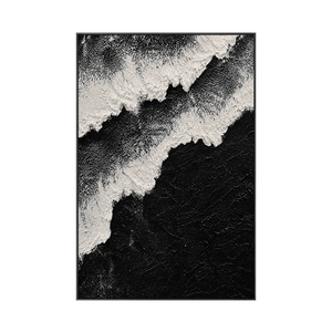 Monochrome Ridge Abstract Wall Art | Oildeco