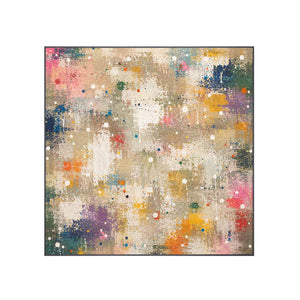 Confetti Grid Abstract Wall Art | Oildeco