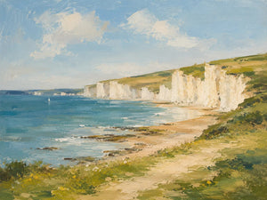 White Cliffs Coastal Wall Art room scene 1 | Oildeco