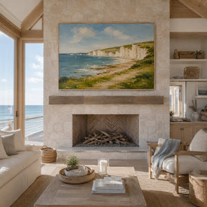 White Cliffs Coastal Wall Art room scene 3 | Oildeco