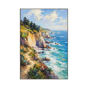 Sunlit Cliff Coastal Wall Art | Oildeco