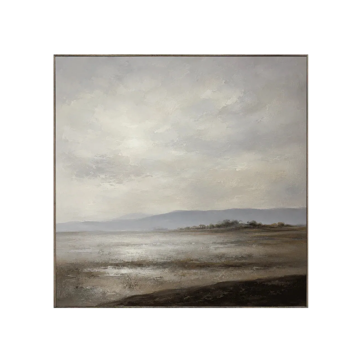 Arte de pared de paisaje sonoro gris