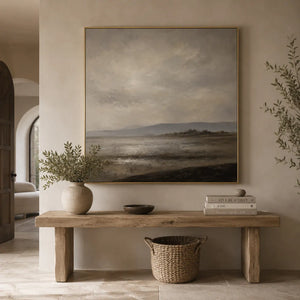 Gray Sound Landscape Wall Art room scene 4 | Oildeco