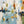 Blue Ochre Abstract Wall Art room scene 1 | Oildeco
