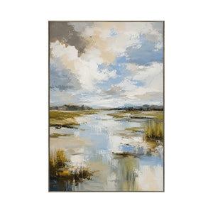 Quiet Marsh Landscape Wall Art | Oildeco