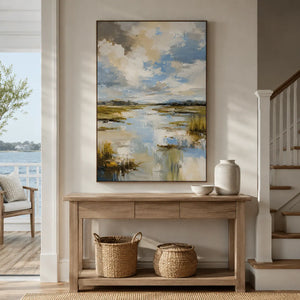 Quiet Marsh Landscape Wall Art room scene 5 | Oildeco
