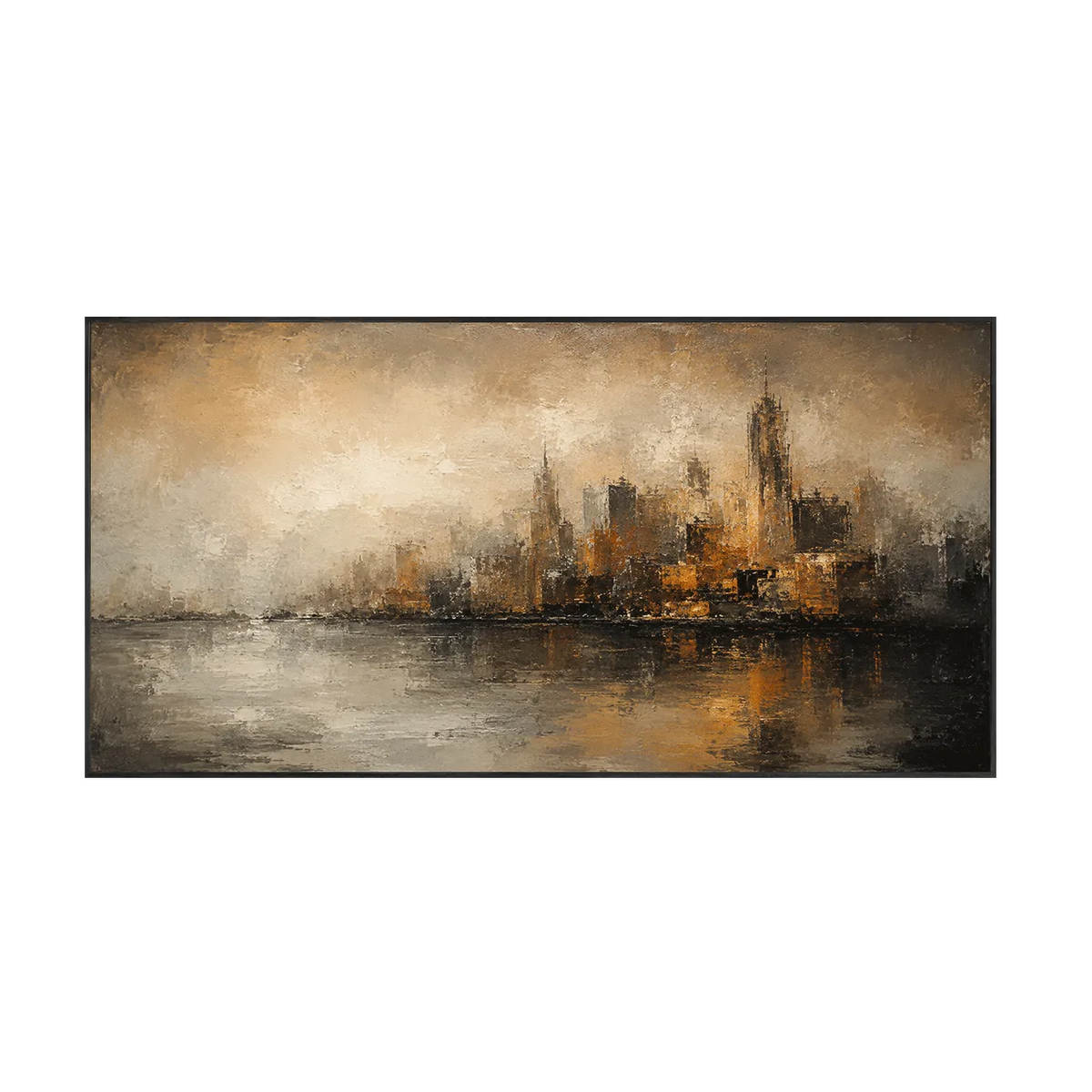 Nebelhafte Stadtsilhouette Wandkunst