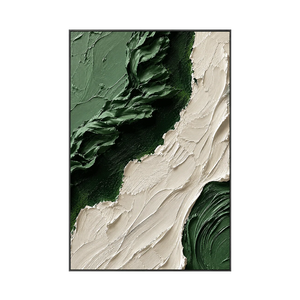 Emerald Flow Textured Wall Art | Oildeco