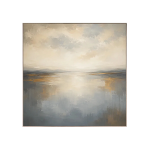 Quiet Silver Seascape Wall Art | Oildeco