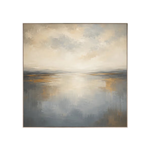 Quiet Silver Seascape Wall Art | Oildeco