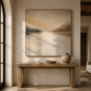 Pearl Mist Seascape Wall Art room scene 4 | Oildeco
