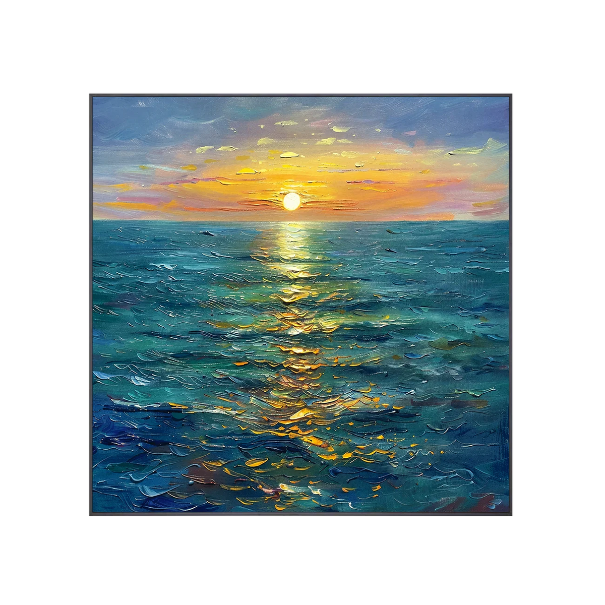 Wandbild „Sonnenbeschienene Gezeitenlandschaft“