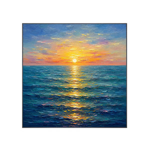 Sunlit Tide Seascape Wall Art | Oildeco