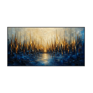 Golden Reed Coastal Wall Art | Oildeco