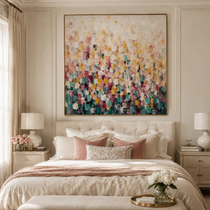 Confetti Bloom Floral Wall Art room scene 2 | Oildeco