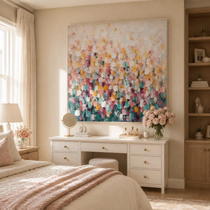 Confetti Bloom Floral Wall Art room scene 3 | Oildeco