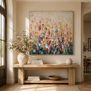 Confetti Bloom Floral Wall Art room scene 5 | Oildeco