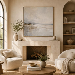 Silver Flats Seascape Wall Art room scene 4 | Oildeco