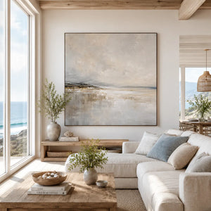 Silver Flats Seascape Wall Art room scene 7 | Oildeco
