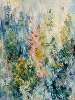 Rain Garden Floral Wall Art artwork detail | Oildeco