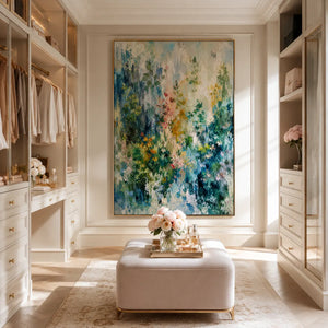Rain Garden Floral Wall Art room scene 3 | Oildeco