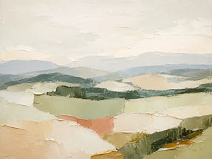 Soft Valley Landscape Wall Art room scene 1 | Oildeco
