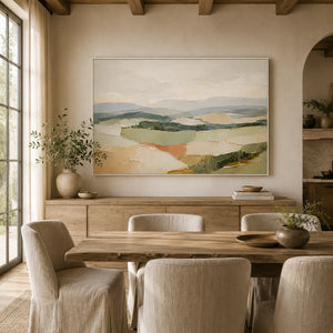 Soft Valley Landscape Wall Art room scene 3 | Oildeco
