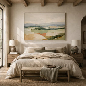 Soft Valley Landscape Wall Art room scene 4 | Oildeco