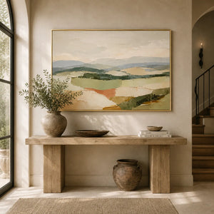 Soft Valley Landscape Wall Art room scene 6 | Oildeco