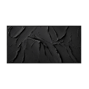 Black Layers Textured Wall Art | Oildeco