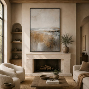 Bronze Mist Seascape Wall Art room scene 2 | Oildeco