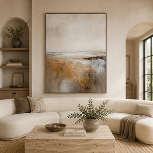 Bronze Mist Seascape Wall Art room scene 3 | Oildeco