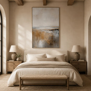 Bronze Mist Seascape Wall Art room scene 4 | Oildeco