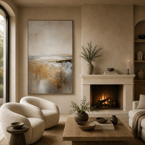 Bronze Mist Seascape Wall Art room scene 7 | Oildeco