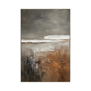 Charcoal Shore Seascape Wall Art | Oildeco