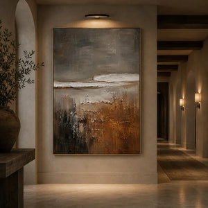Charcoal Shore Seascape Wall Art room scene 5 | Oildeco