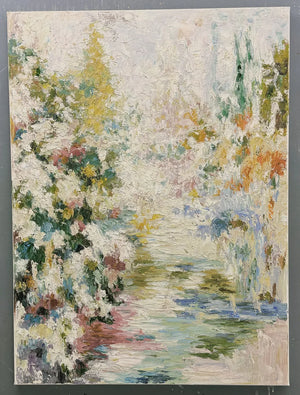Meadow Veil Floral Wall Art real hand-painted artwork | OILDECO
