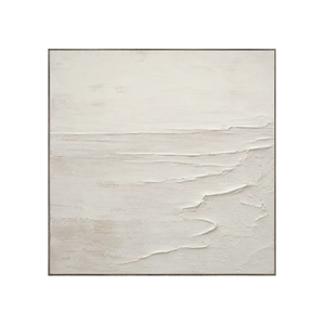 Ivory Wave Textured Wall Art | Oildeco