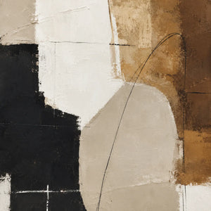 Ecru Figure Abstract Wall Art room scene 1 | Oildeco