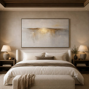 Gilded Horizon Seascape Wall Art room scene 4 | Oildeco