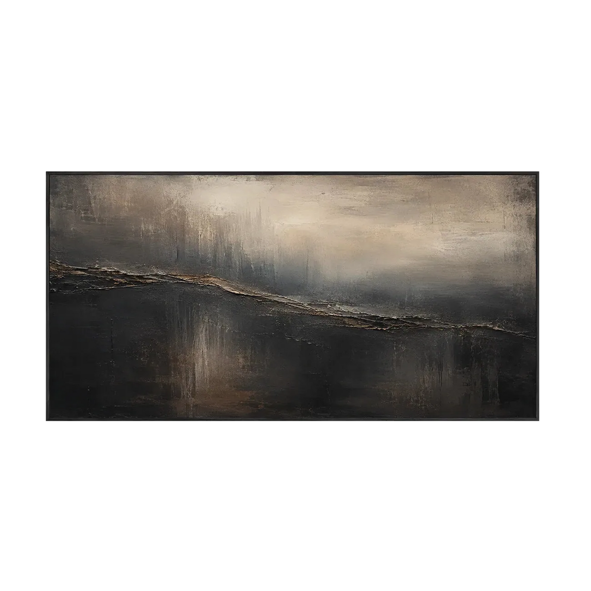 Arte de pared de paisaje marino de medianoche
