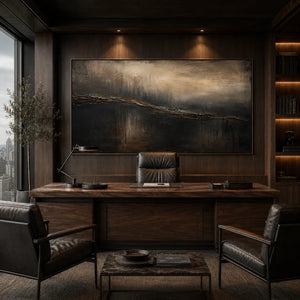 Midnight Shore Seascape Wall Art room scene 2 | Oildeco